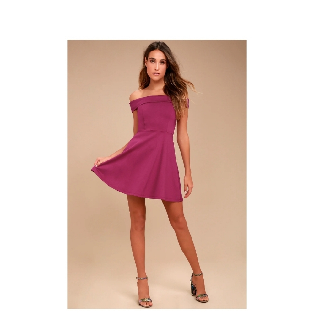 Off the Shoulder Skater Dress
